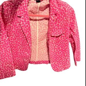 GAP Bright Pink Patterned Women's Blazer Jacket